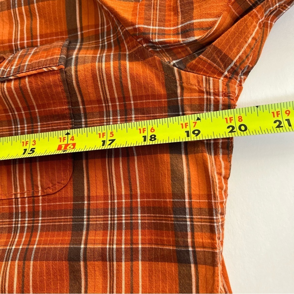 CABELA’S Women’s Button Shirt Sz Medium Multi Color Plaid Long sleeves Convert - Picture 10 of 12